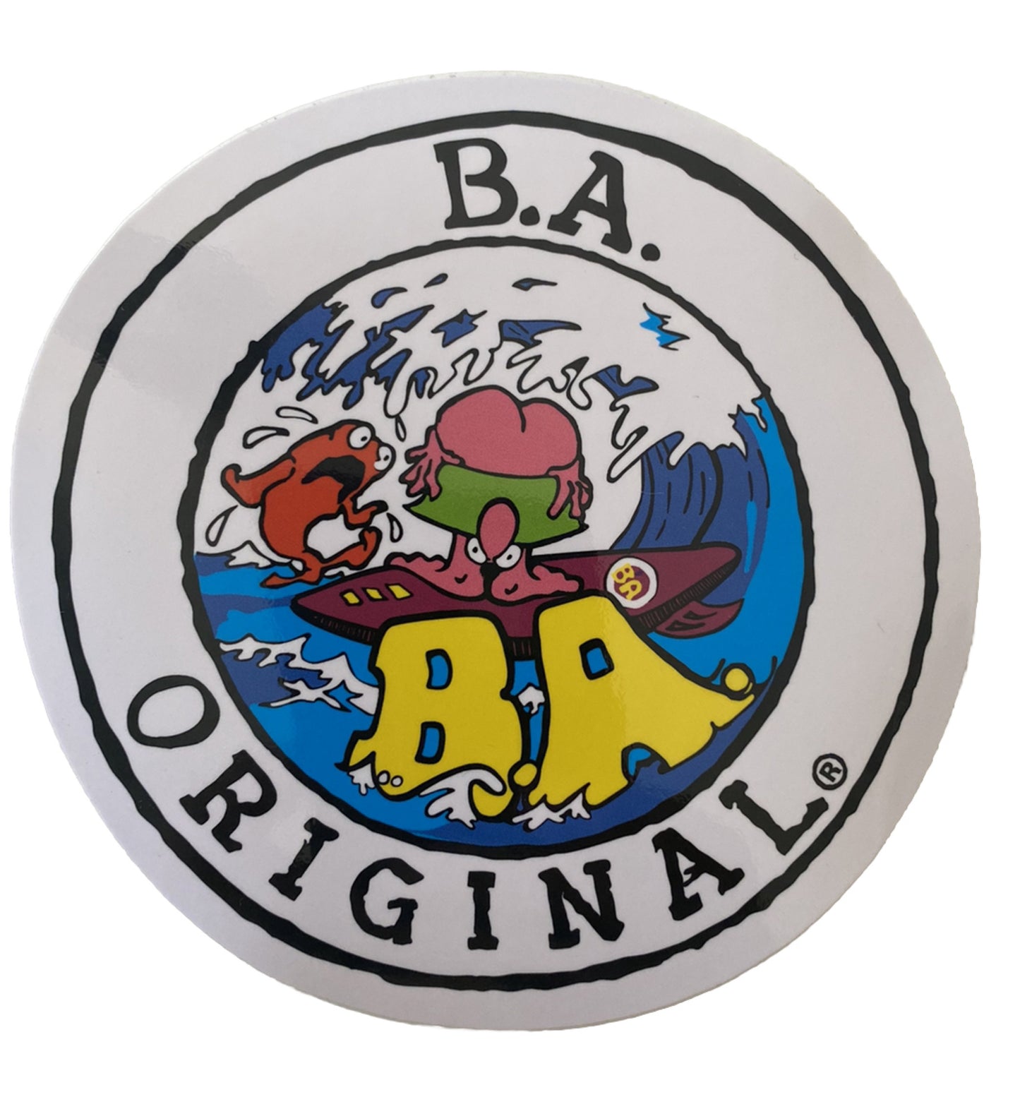 BA SURF STUFF Sticker 90’s 80’s Vintage Surfing Decal RIP CURL STUBBIES Hobie