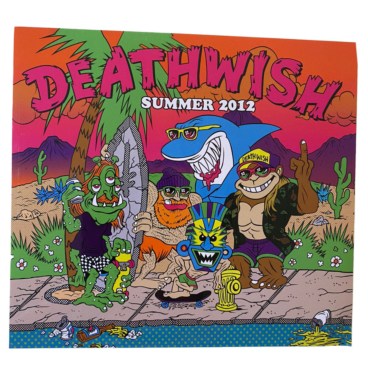 DEATHWISH Sticker VINTAGE SKATEBOARD STICKER WORLD INDUSTRIES SANTA CRUZ
