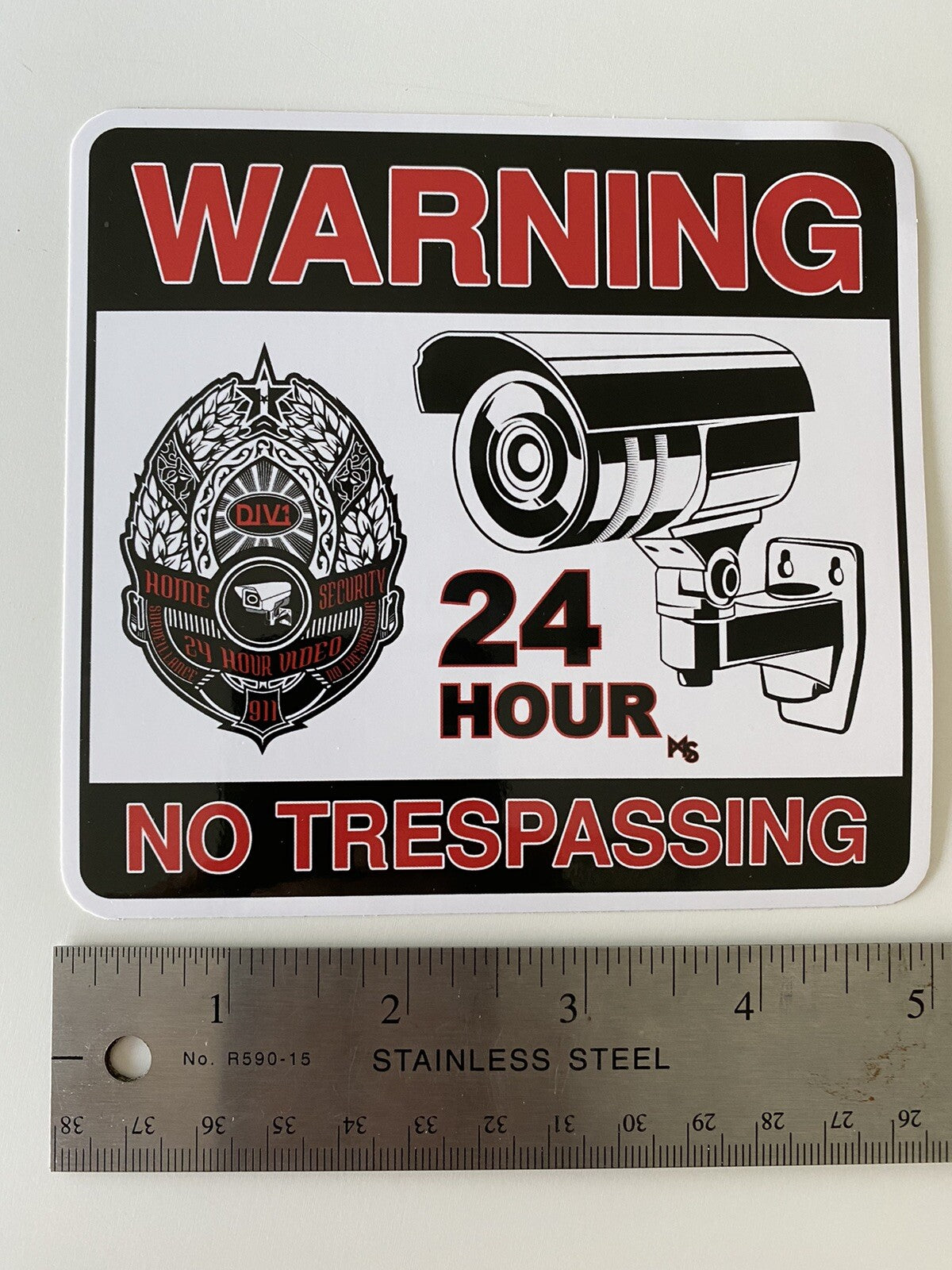 SECURITY STICKER LOT No TRESPASSING STICKER VIDEO CAMERA STICKER SECURITY 9