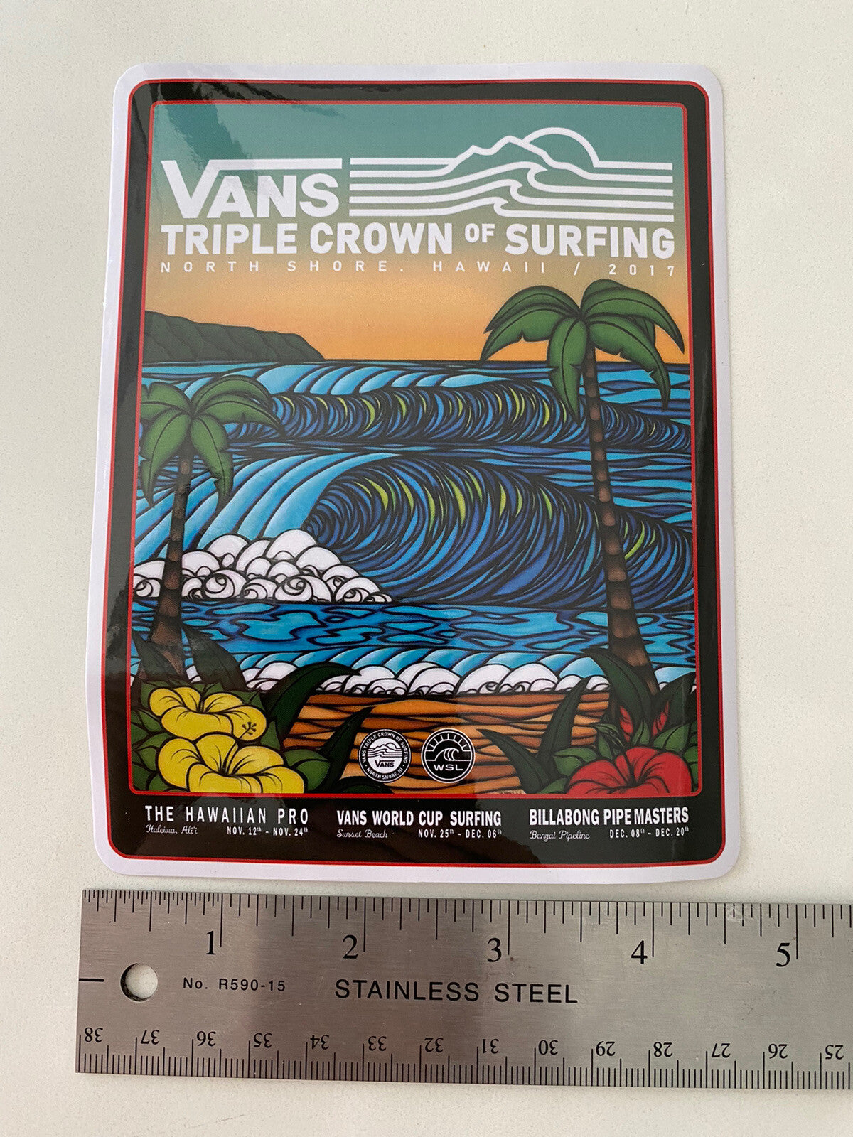 Pipe Masters Lexus Pipe Pro Surf Sticker Eddie Would Go RVCA WSL Surfing Vans Fc