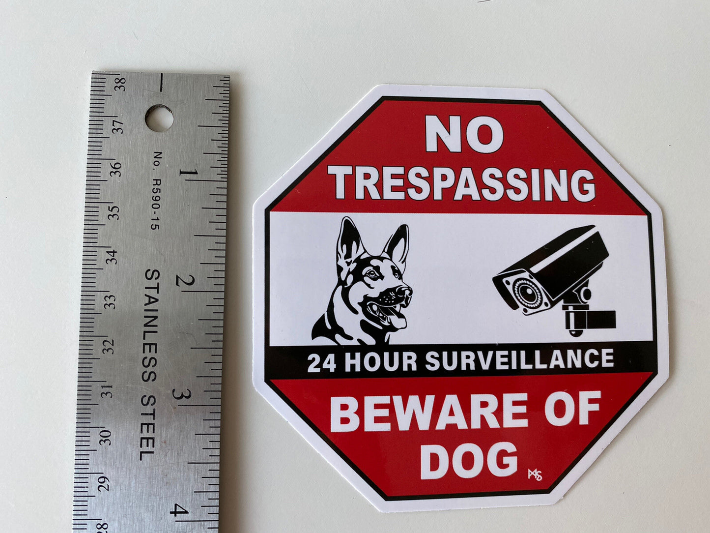 BEWARE OF DOG STICKER NO TRESPASSING STICKER VIDEO CAMERA STICKER SECURITY SST