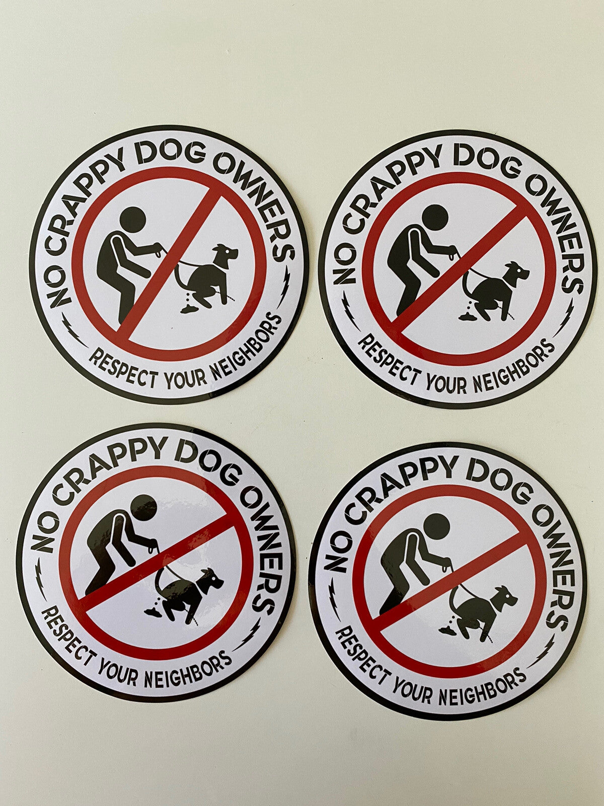 NO DOGS STICKER NO DOG POOP STICKER CCTV VIDEO CAMERA STICKER SECURITY