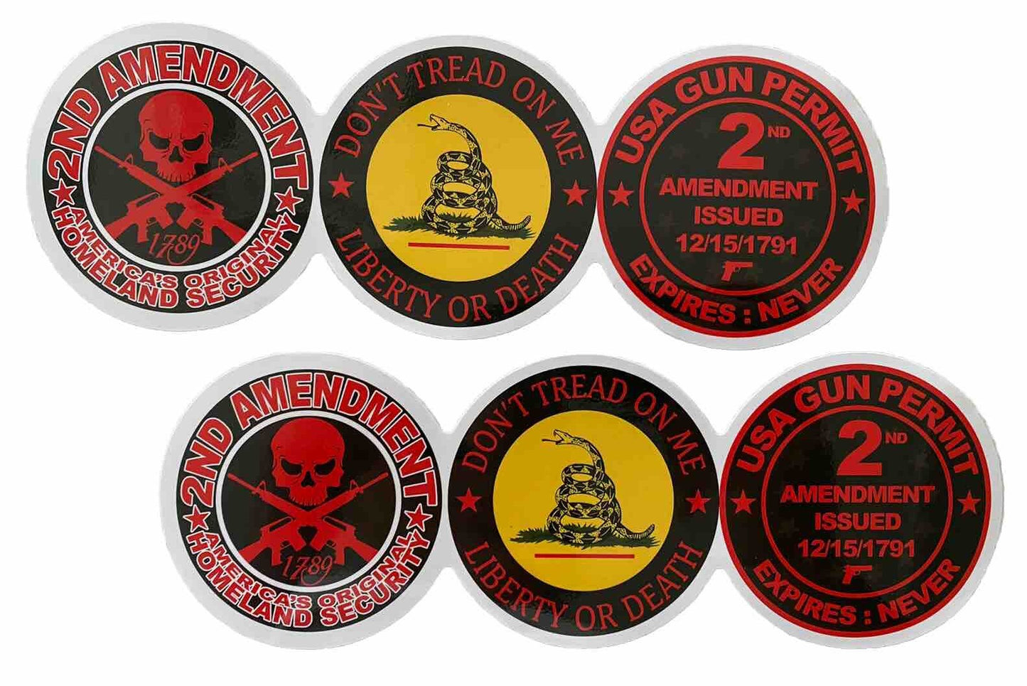 2nd Amendment Don’t Tread On Me Stickers M&P Sig Sauer Ruger Glock Gun Decals