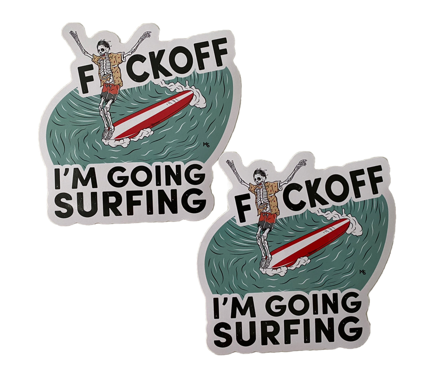 Vintage SURFING I’M GOING SURFING STICKER HOBIE ALMOND Volcom Rip O’Neill “BOGO”