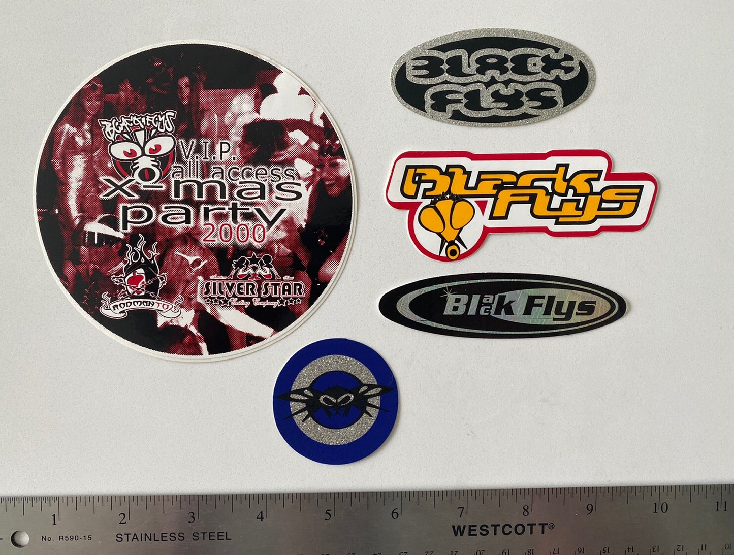 BLACK FLYS STICKERS Band Sticker Vans Sublime Mayhem Rap Lost Misfits RVCA Punk