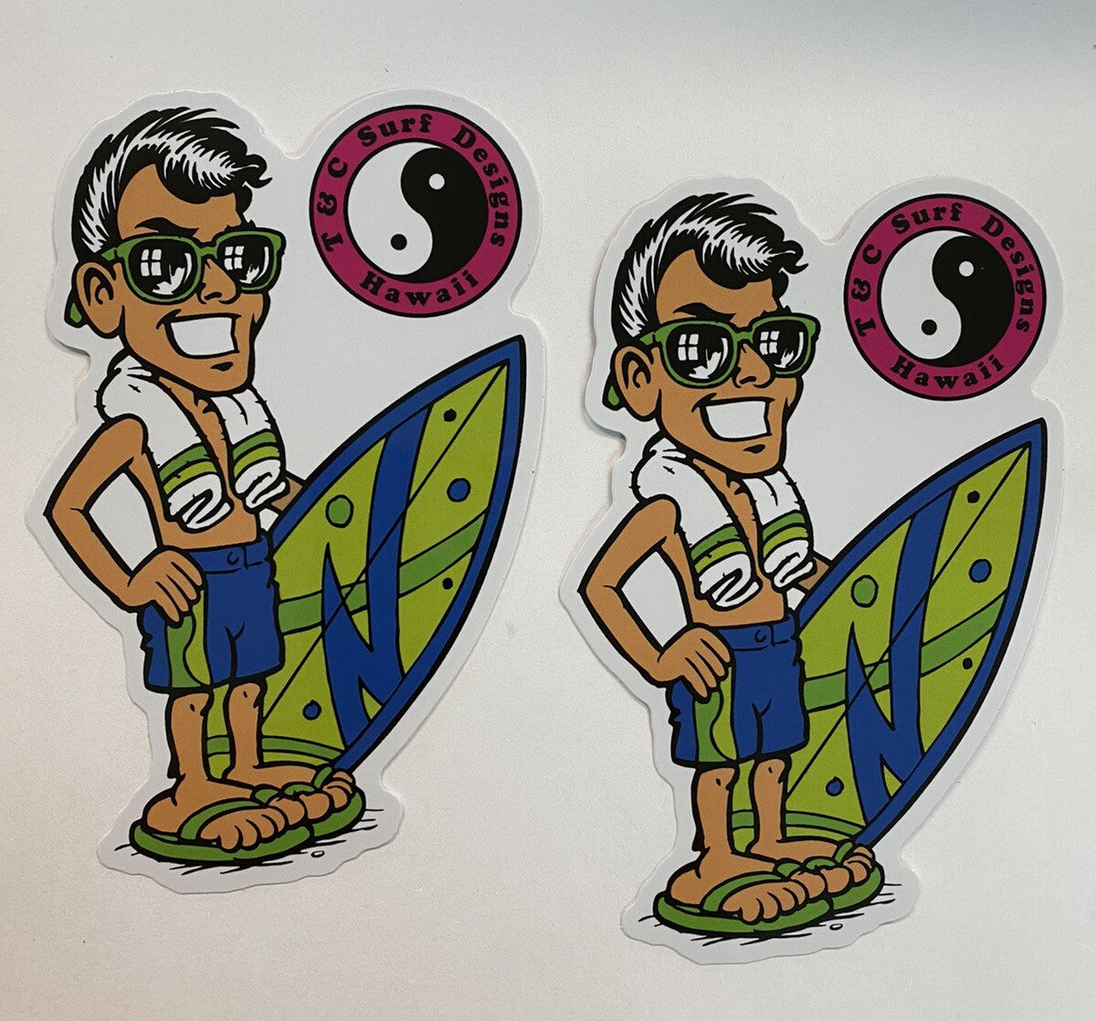 Town Country Surfboards Stickers T&C Hawaii DA BOYS Surfing Joe Cool “ BOGO”