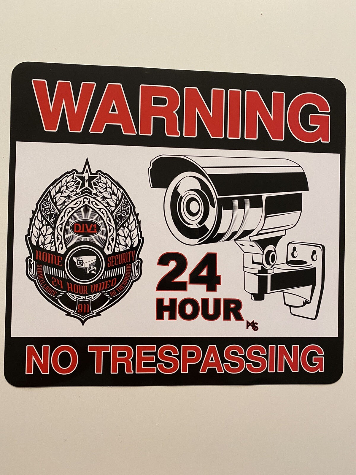SECURITY Sticker LOT 20 NO TRESPASSING STICKER CAMERA STICKER Safety Sticker Lot