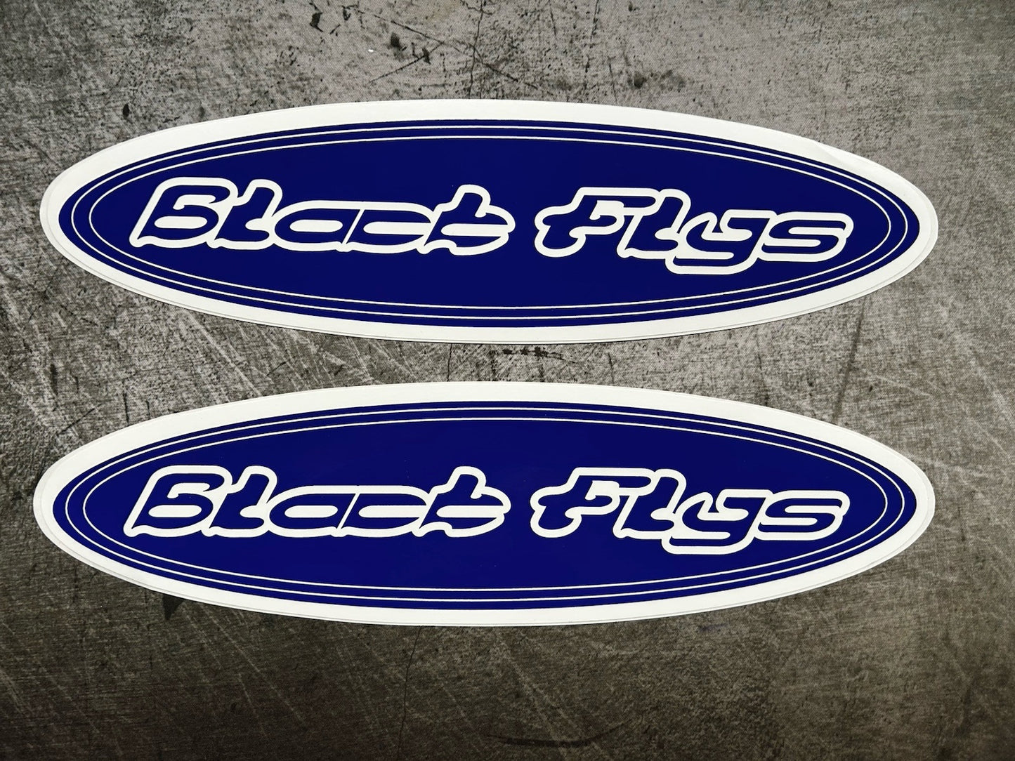 BLACK FLYS STICKER 2 Pack 12” XXL Surf Stickers FLIP Pornstar Volcom Vintage Ska