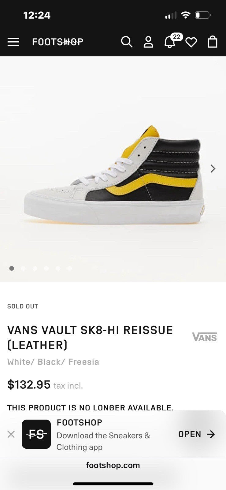 Size 9 VANS Vault Sk8-Hi LX New In Box Team Vans Sticker 8” Volcom Bones Cruz LA