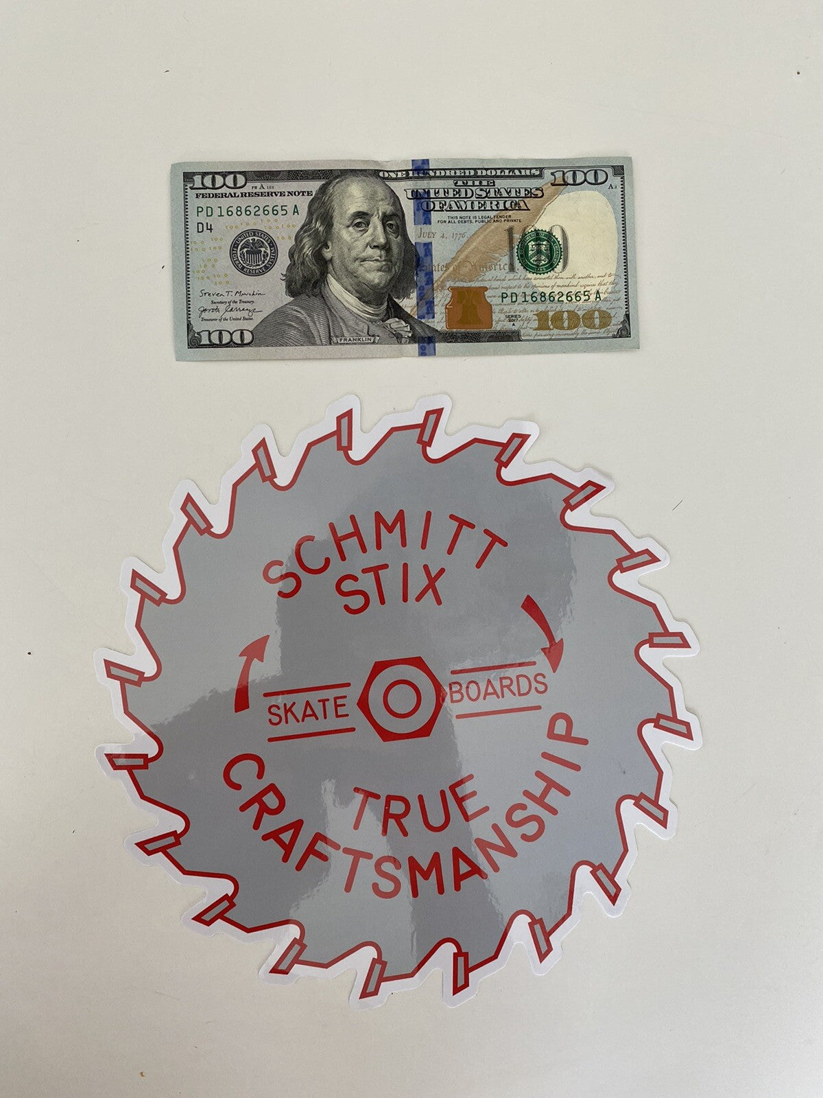 SCHMITT STIX STICKER  XL 8” VINTAGE SKATEBOARD DECAL “BOGO” Powell Girl