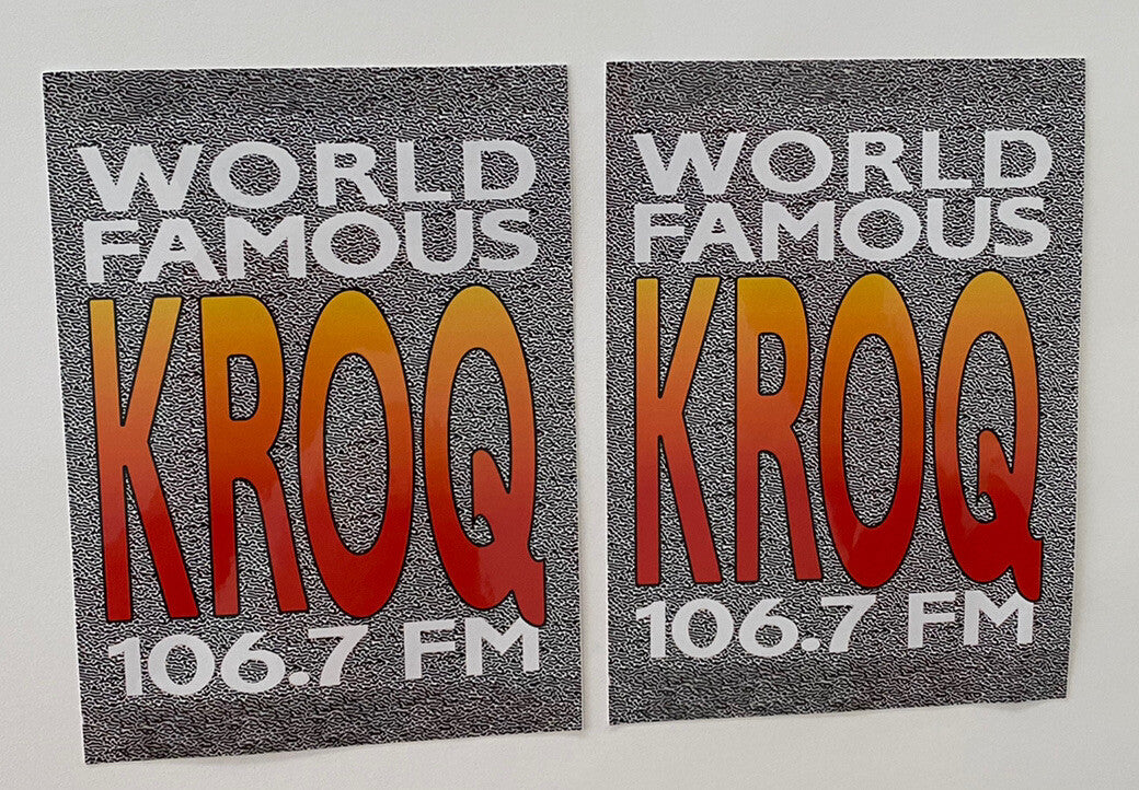 KROQ Sticker 106.7 KROQ  Radio Station Sticker World Famous KROQ ALTERNATIVE 241