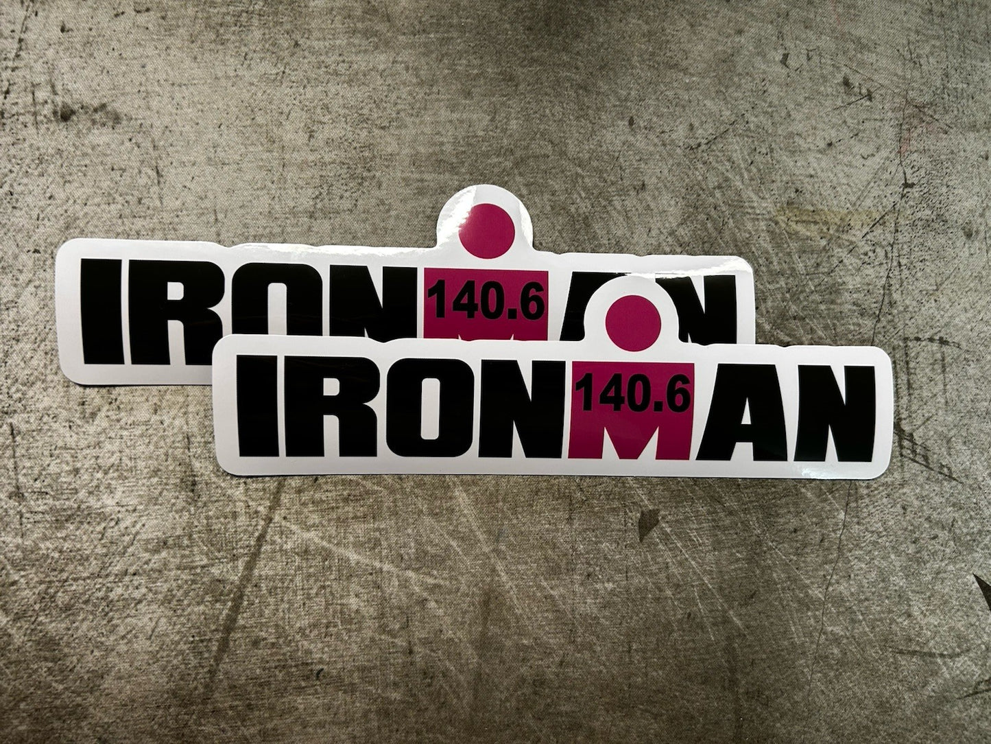 Ironman Sticker XL Set 2 - 7” Ironman 140.6 Running Stickers Biking Swimming Run