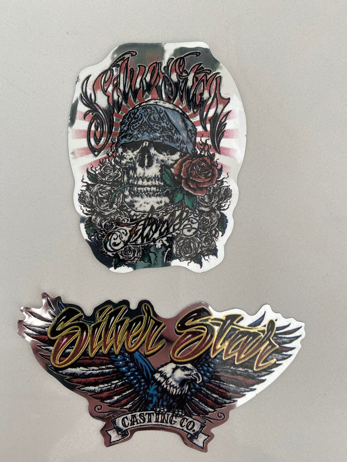 VINTAGE Sticker Lot SULLEN STICKER Silverstar Sticker TATTOO ART Skull STICKER