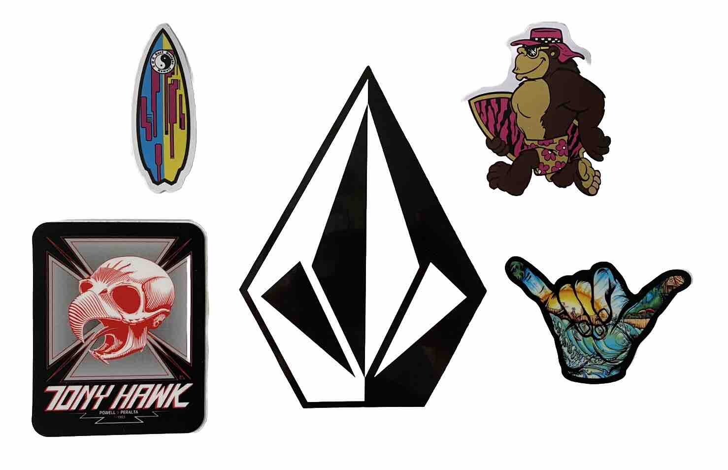 Surfing Sticker  Set Vintage Surfing STICKER T&C Volcom Skateboarding Hawk Flip