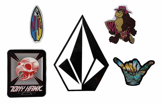 Surfing Sticker  Set Vintage Surfing STICKER T&C Volcom Skateboarding Hawk Flip