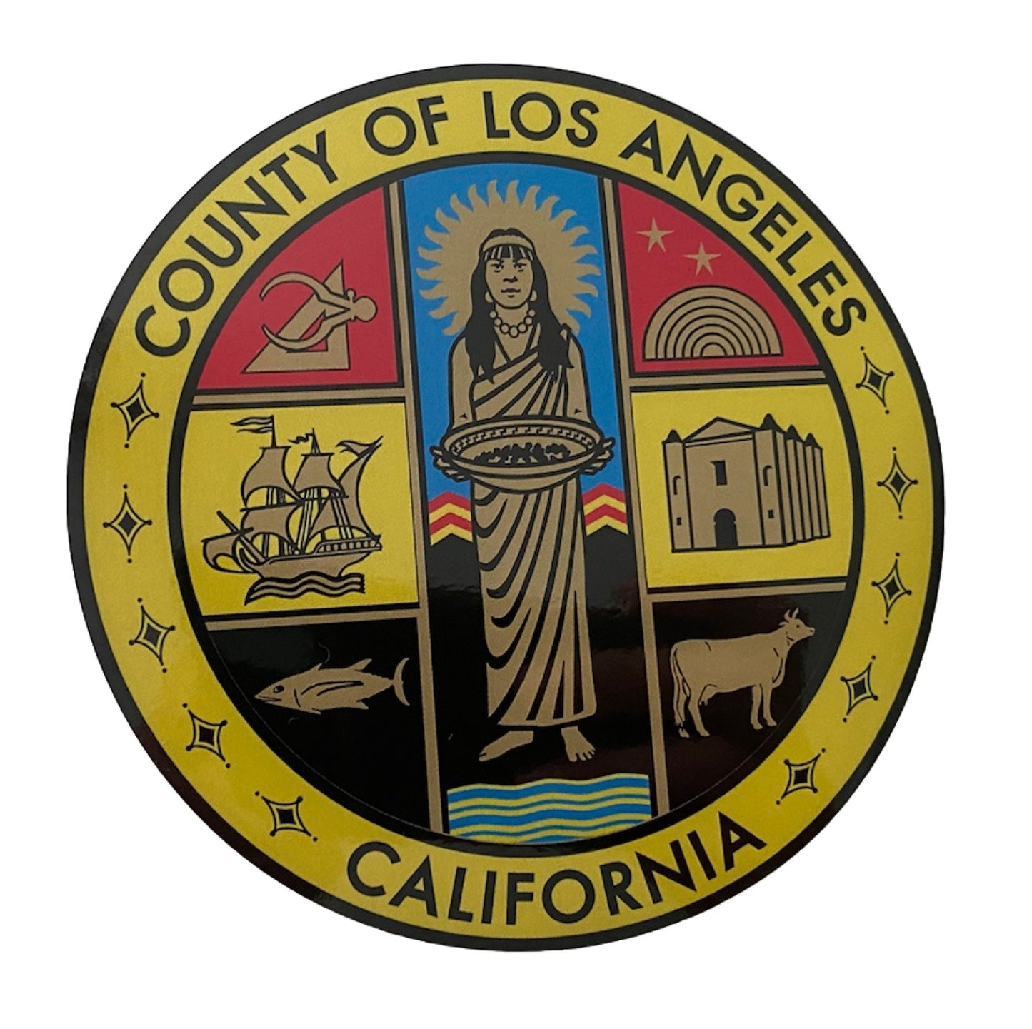 LA County Sticker Los Angeles Sticker CALIFORNIA SEAL Decal LA City Sticker FBI