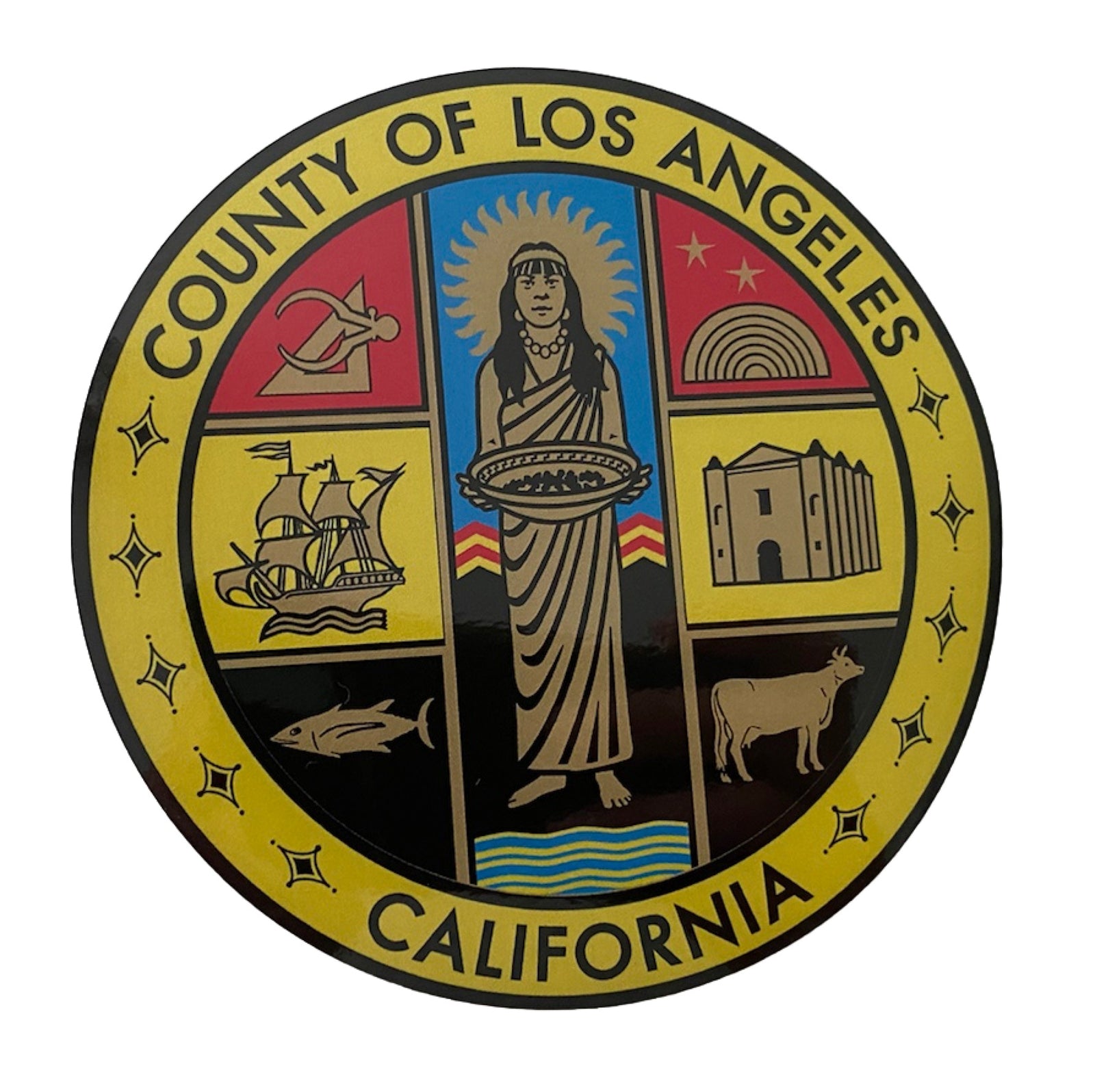 LA County Sticker Los Angeles Sticker CALIFORNIA SEAL Decal LA City Sticker FBI