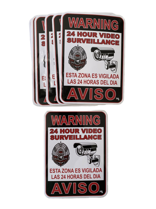 Security Sticker LOT Of 20 Decals CLOSEOUT LOT video camera sticker CCTV