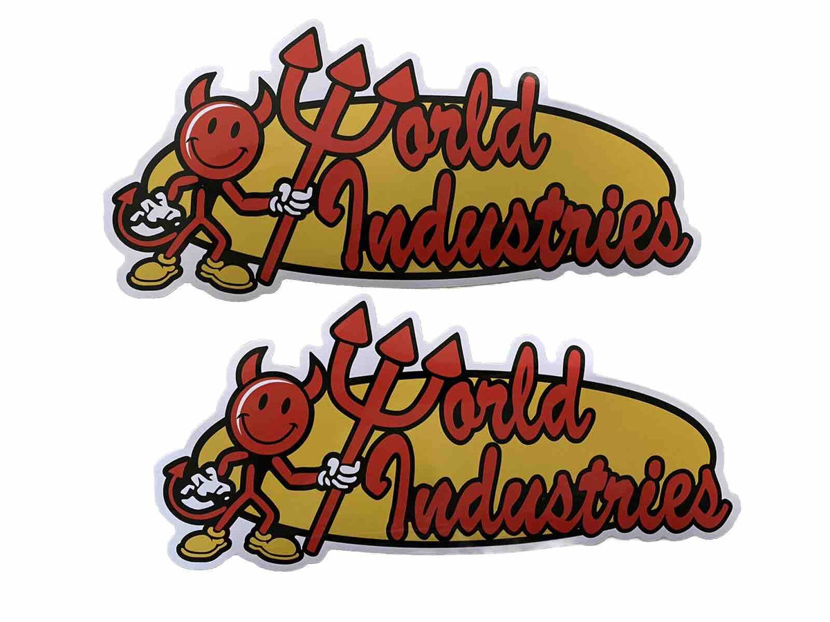 Industries Sticker WORLD INDUSTRIES STICKER Set VINTAGE SKATEBOARD STICKER PLAN B Bones A ...