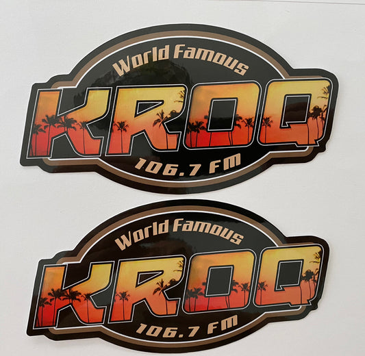 KROQ Sticker 106.7 KROQ  Radio Station Sticker World Famous KROQ Bumper Sticker