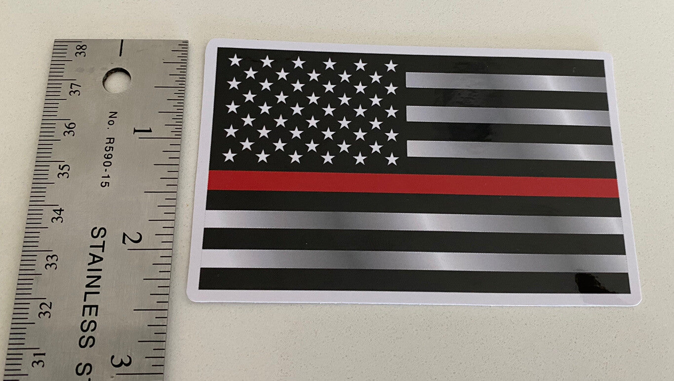 American Flag Thin Red Line USA Flag FIREFIGHTER STICKER FIRE DEPT DECAL BOGO 88