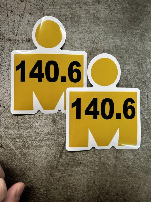 Ironman Sticker XL Set Of 2 Ironman 140.6 Running Stickers Cycling Swimming Race