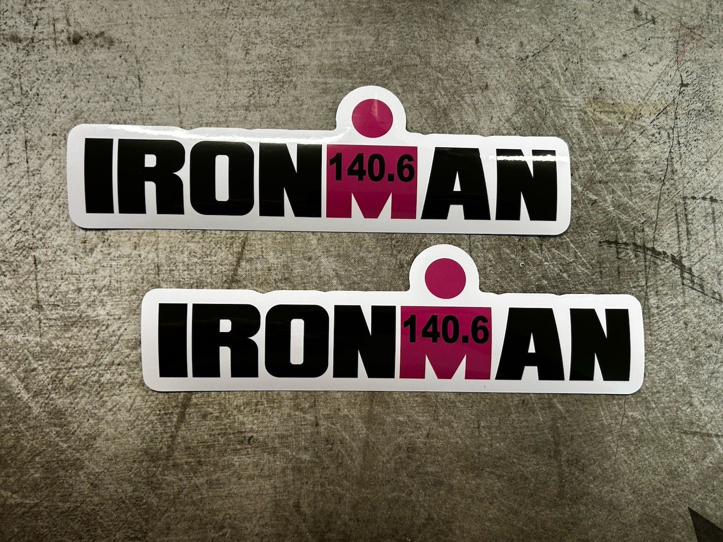 Ironman Sticker XL Set 2 - 7” Ironman 140.6 Running Stickers Biking Swimming Run