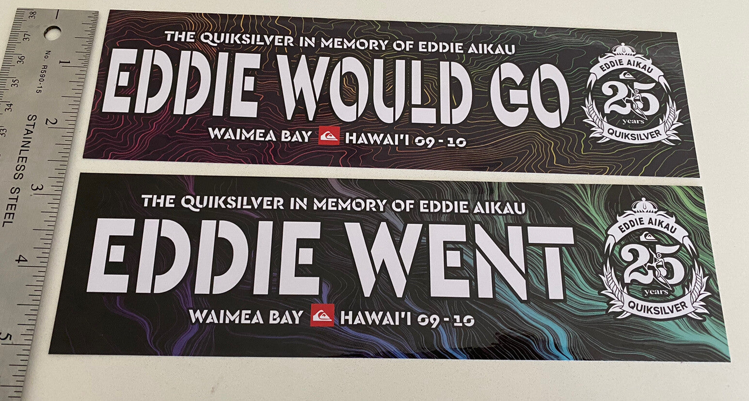 Eddie Would Go STICKER Set BOGO Vintage Surf Sticker EDDIE GO DECAL 2009 Ripcurl