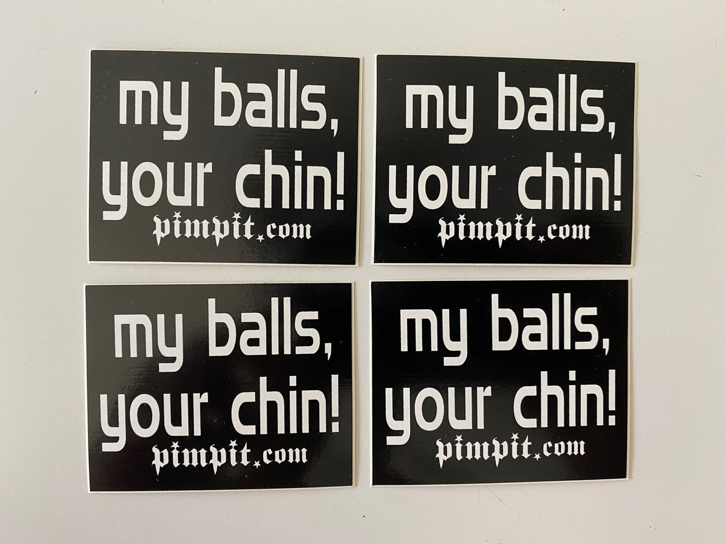 MY BALLS YOUR CHIN STICKER Vintage sticker 1990’s Sticker Pornstar Tribal G&R