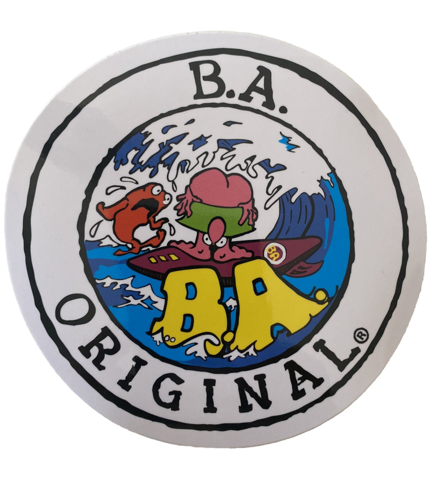 BA SURF STUFF Sticker  90’s 80’s Vintage Surfing Decal RIP CURL STUBBIES Hobie