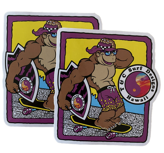 Town Country Surfboards STICKER Hawaii Gorilla Surfing STICKER T&C HAWAII DECAL
