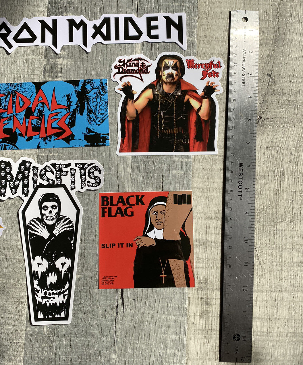 Iron Maiden Sticker Set Of 9 King Diamond Black Flag PANTERA Asst Rock Stickers