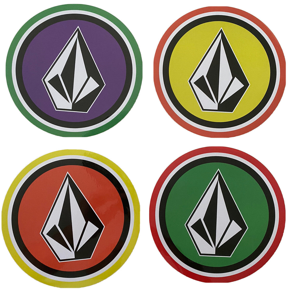 VOLCOM STICKER XL 8” Set Of 4 Stickers Volcom Stone Skateboard Surf WSL Stab USA