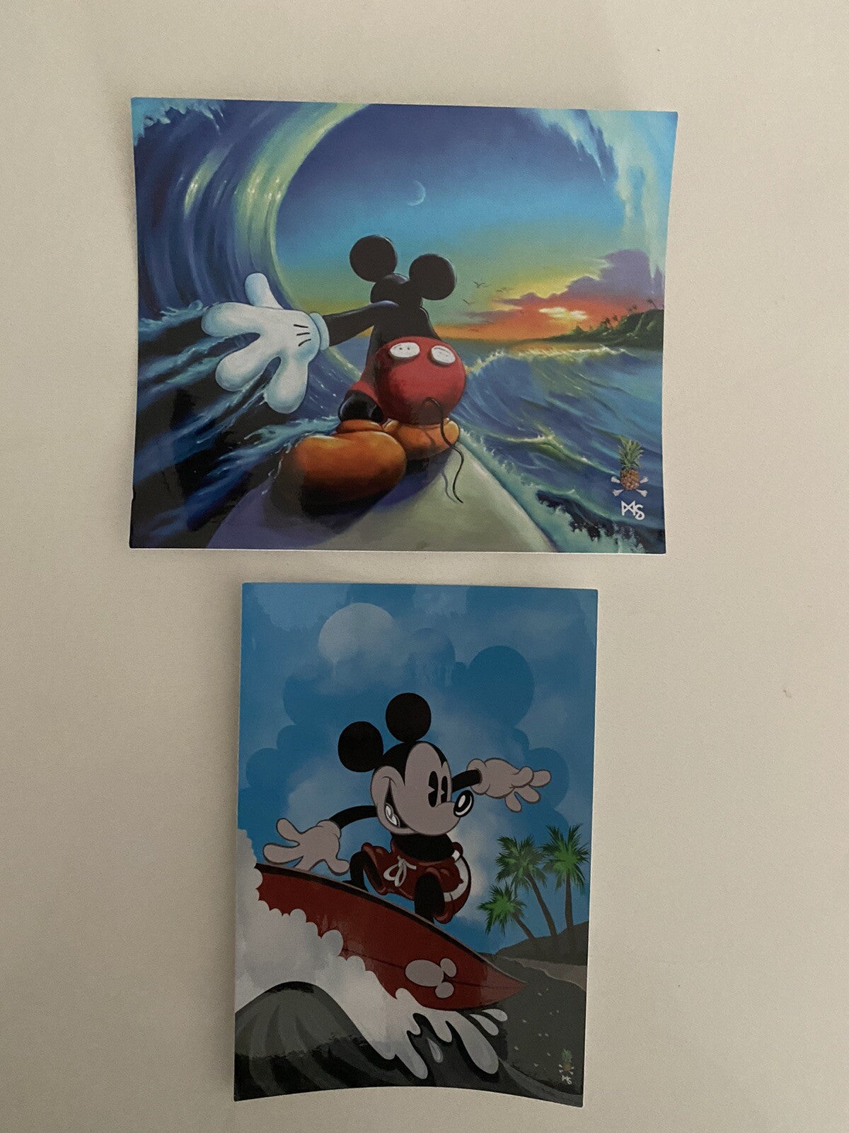 SURF STICKER VINTAGE  MICKEY MOUSE Surf STICKER MICKY SURF HOBIE RVCA