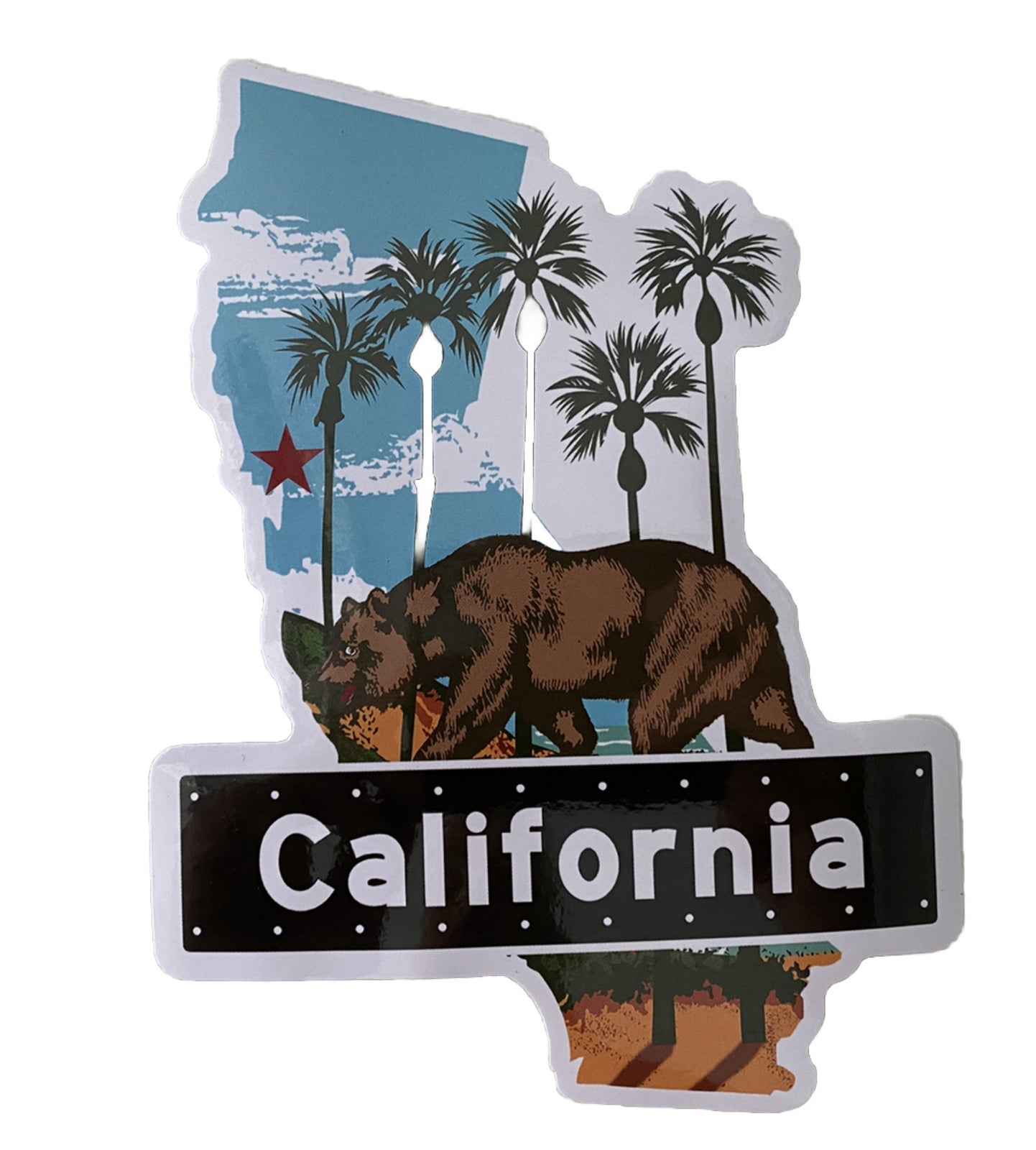 California Sticker CA State Sticker LA Fire Support  CA State Bear Decal LA OC