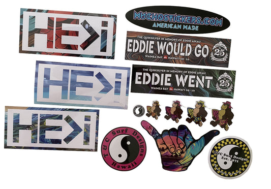 T&C Stickers Eddie Would Go Stickers Volcom Hosoi Vans Lost Mayhem RVCA Ripcurl