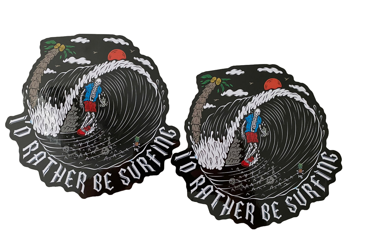 Surf Sticker I’d Rather Be Surfing Decal Volcom Quiksilver Team Eddie Would Vans