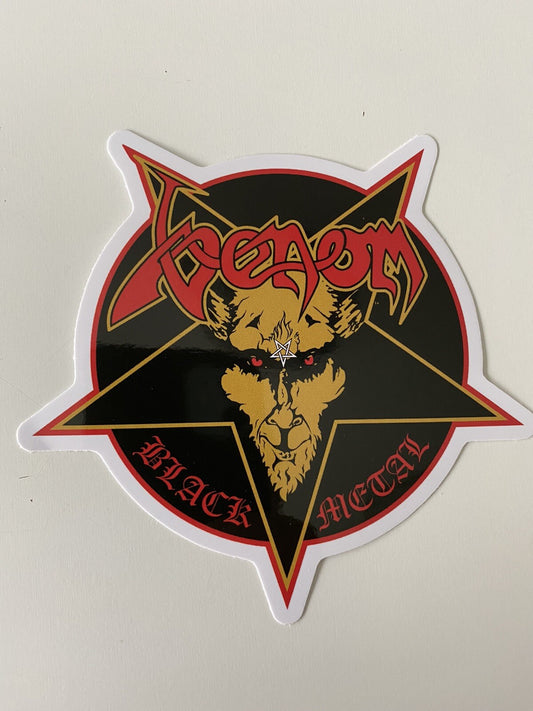 VENOM STICKER XL 8 INCH METAL BAND STICKER VENOM BLACK METAL SLAYER MAYHEM SATAN