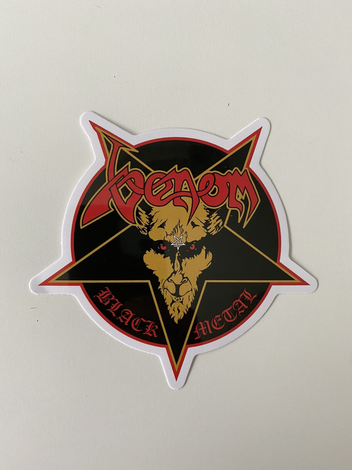 VENOM STICKER XL 8 INCH METAL BAND STICKER VENOM BLACK METAL SLAYER MAYHEM SATAN