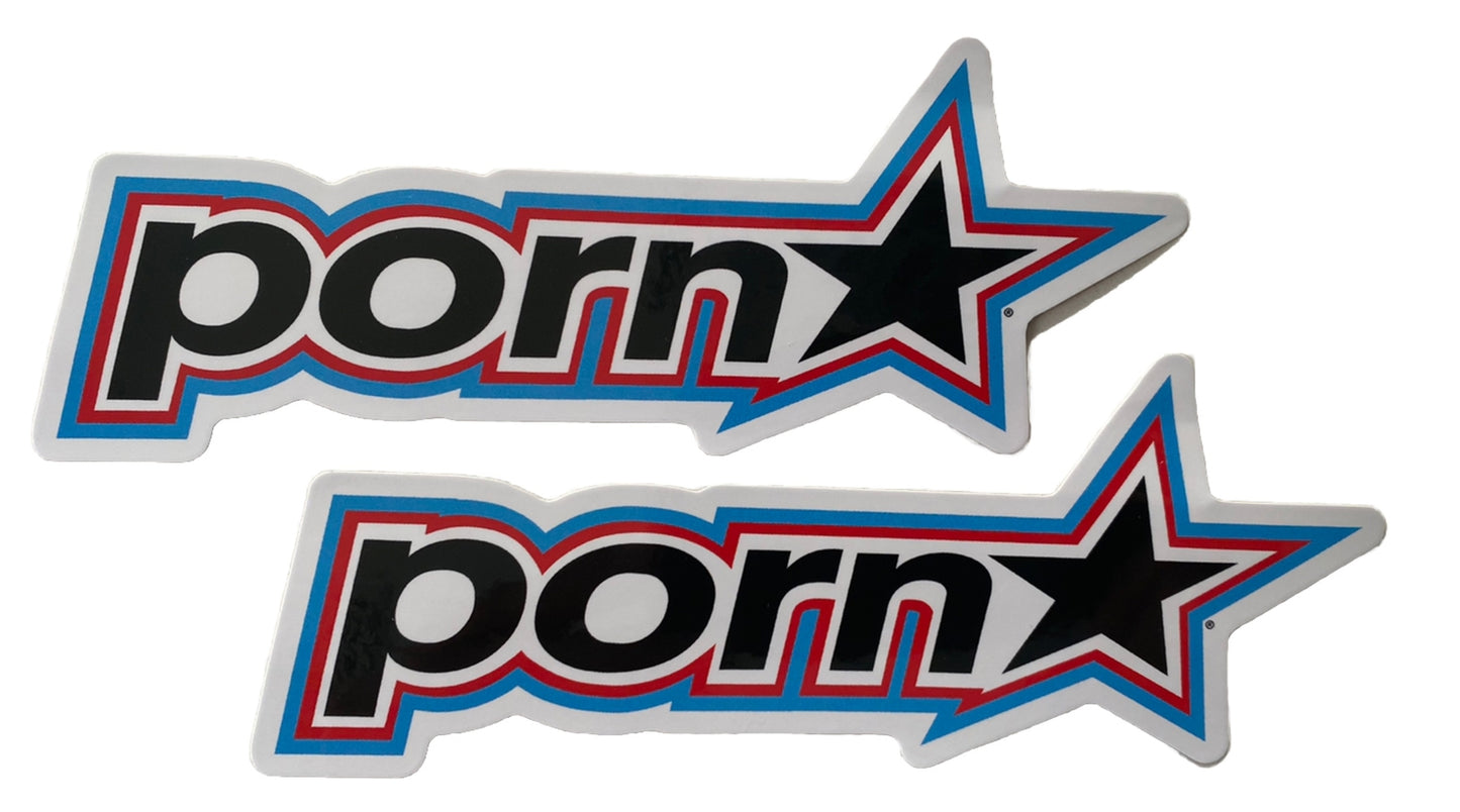 PORNSTAR STICKER Redbull  Monster PORNSTAR CLOTHING STICKER Bones Vintage BOGO!
