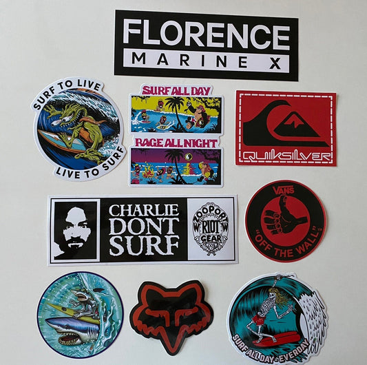 VINTAGE SKATEBOARDING STICKER Lot 1980’s Skateboarding SET 9 VISION Hawk Surfing