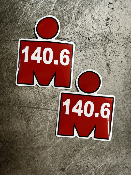 Ironman Sticker XL Set Of 2 Ironman 140.6 Running Stickers Cycling Swimming Race