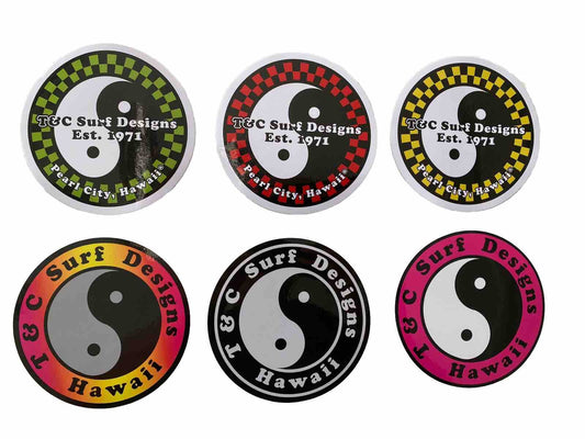 T&C Sticker Set Town Country Surfboards Vintage Surfing STICKERS Volcom Team