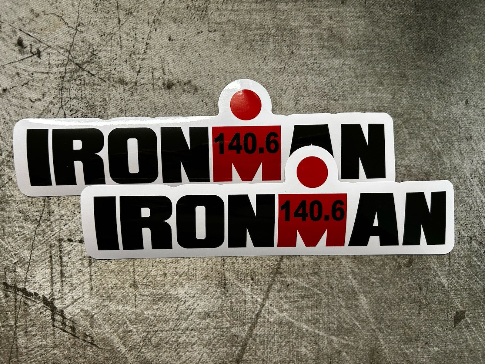 Ironman Sticker XL Set 2 - 7” Ironman 140.6 Running Stickers Cycle Swim Gym Work