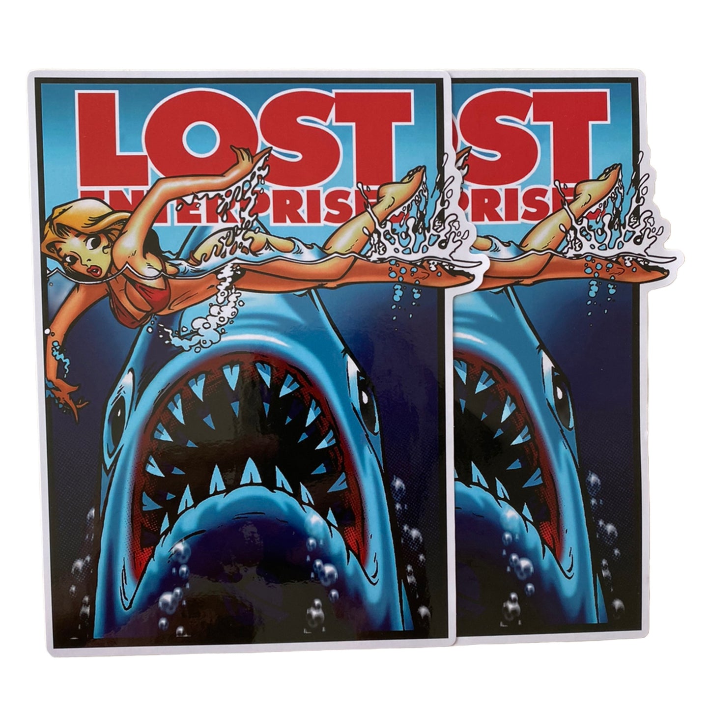 LOST STICKER MAYHEM Sticker Billabong PYzel Channel Islands Sticker Lost Jaws 2