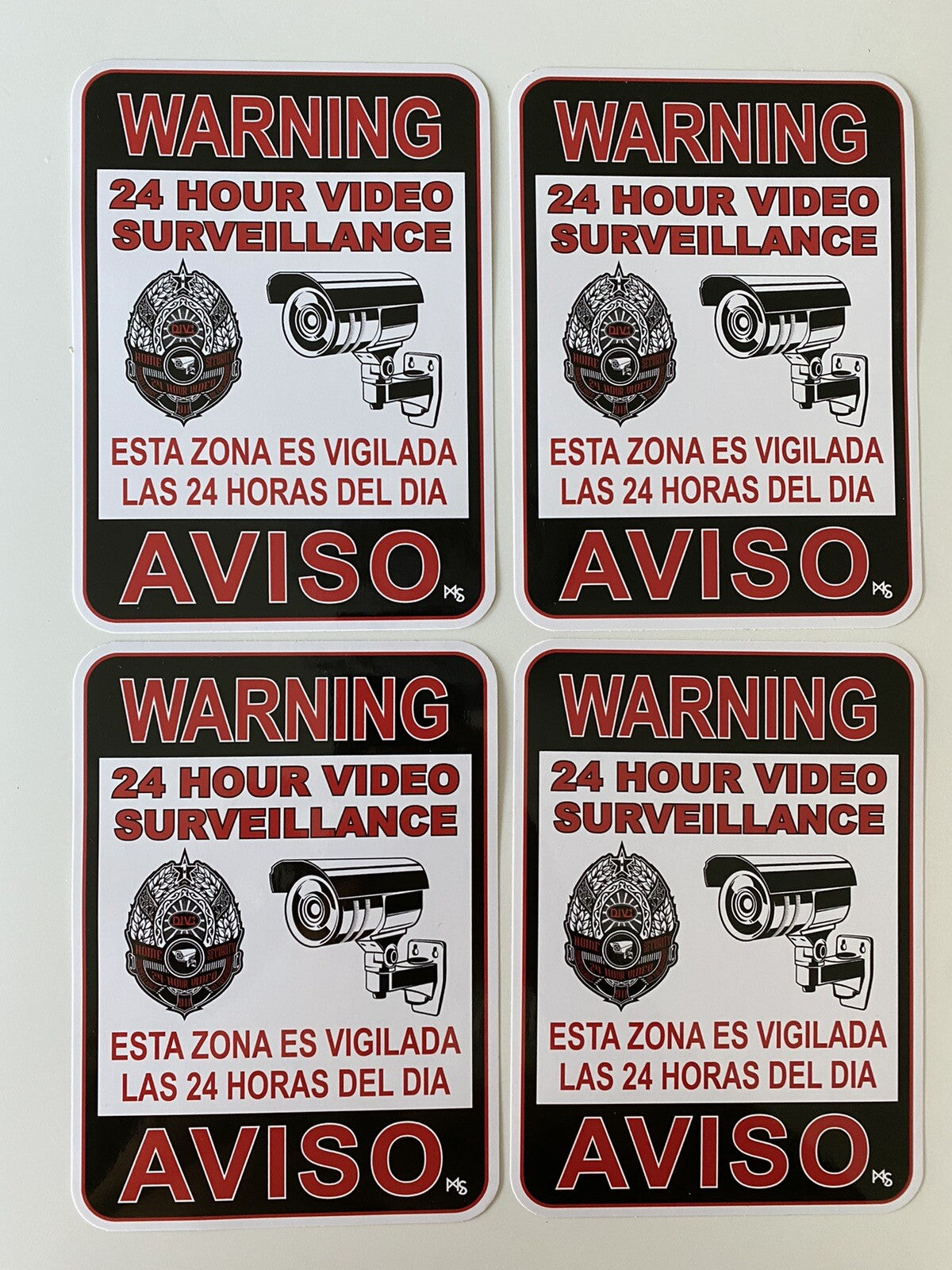 SECURITY STICKER LOT AVISO NO TRESPASSING STICKER VIDEO CAMERA STICKER SECURITY