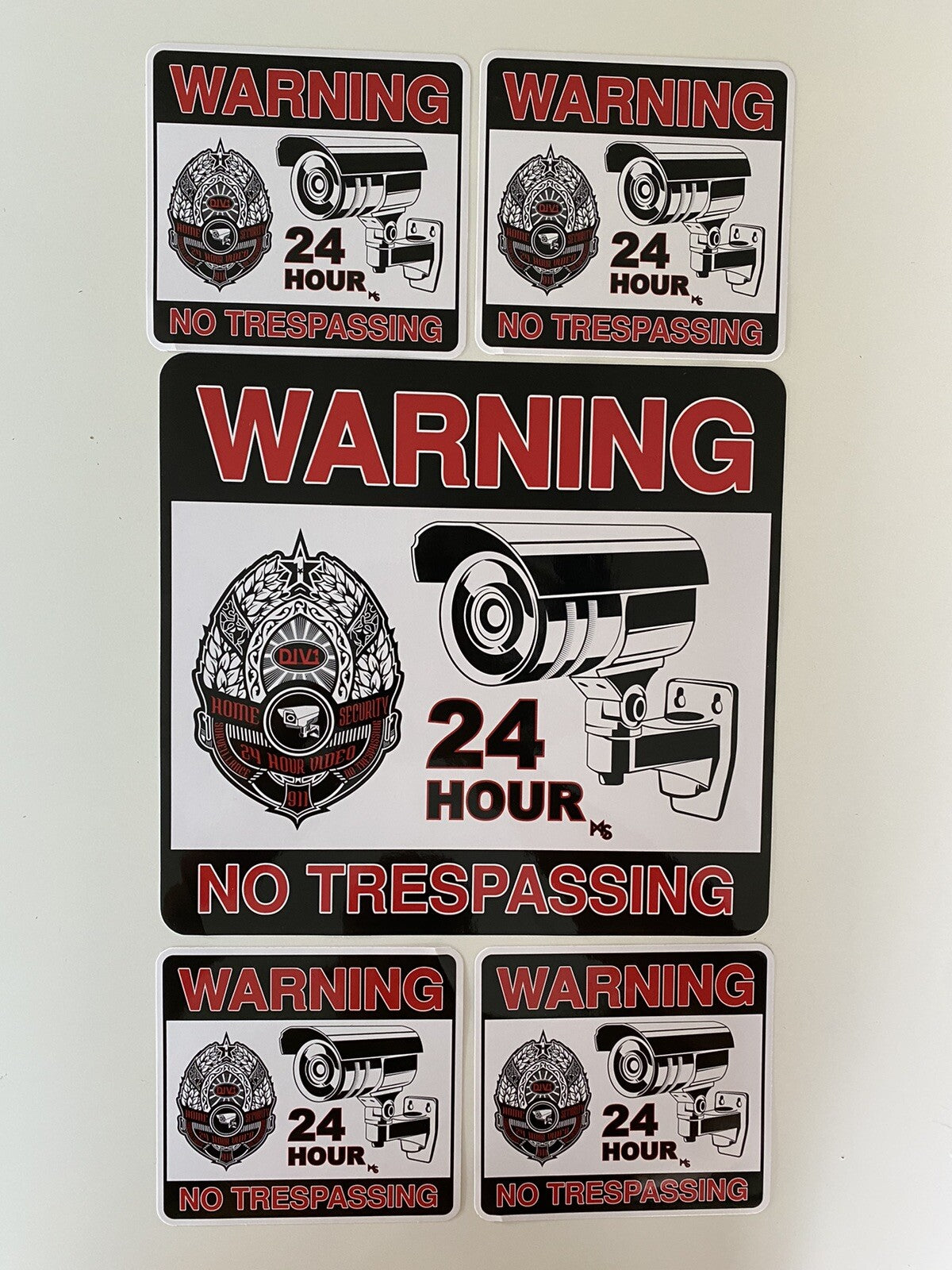 SECURITY Sticker LOT 20 NO TRESPASSING STICKER CAMERA STICKER Safety Sticker Lot
