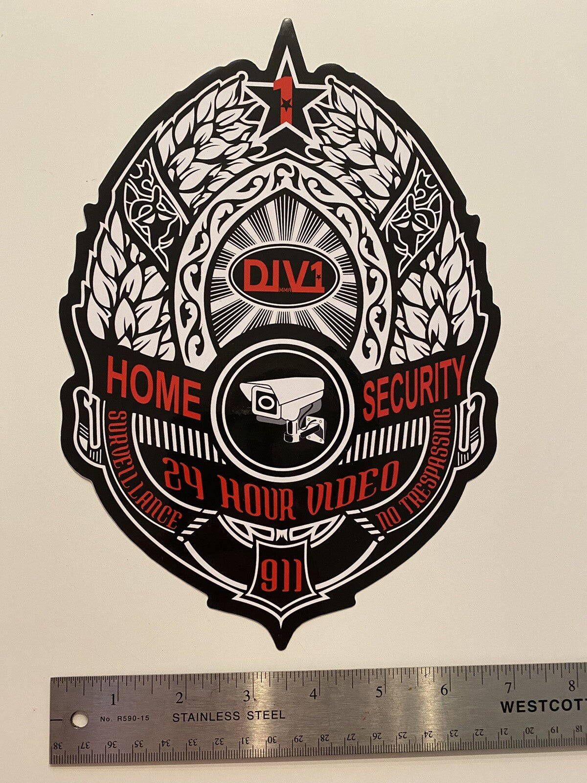 ALARM STICKER BEEARE STICKER NO TRESPASSING STICKER VIDEO CAMERA STICKER CCTV