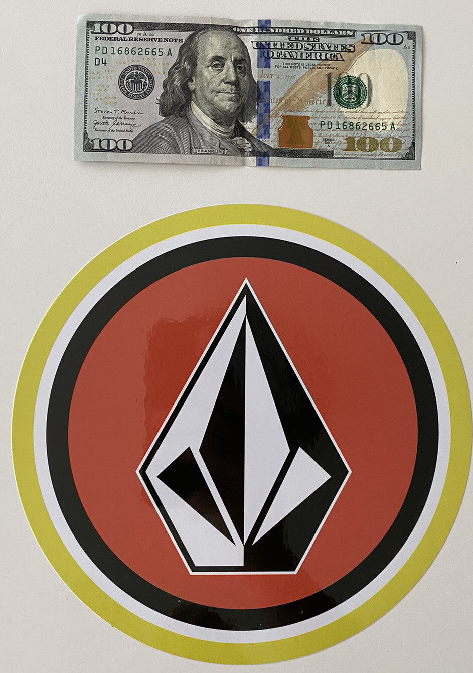 VOLCOM STICKER XL 8”  BOGO Team Sticker Volcom Stone Skateboard Surf SnowBoard