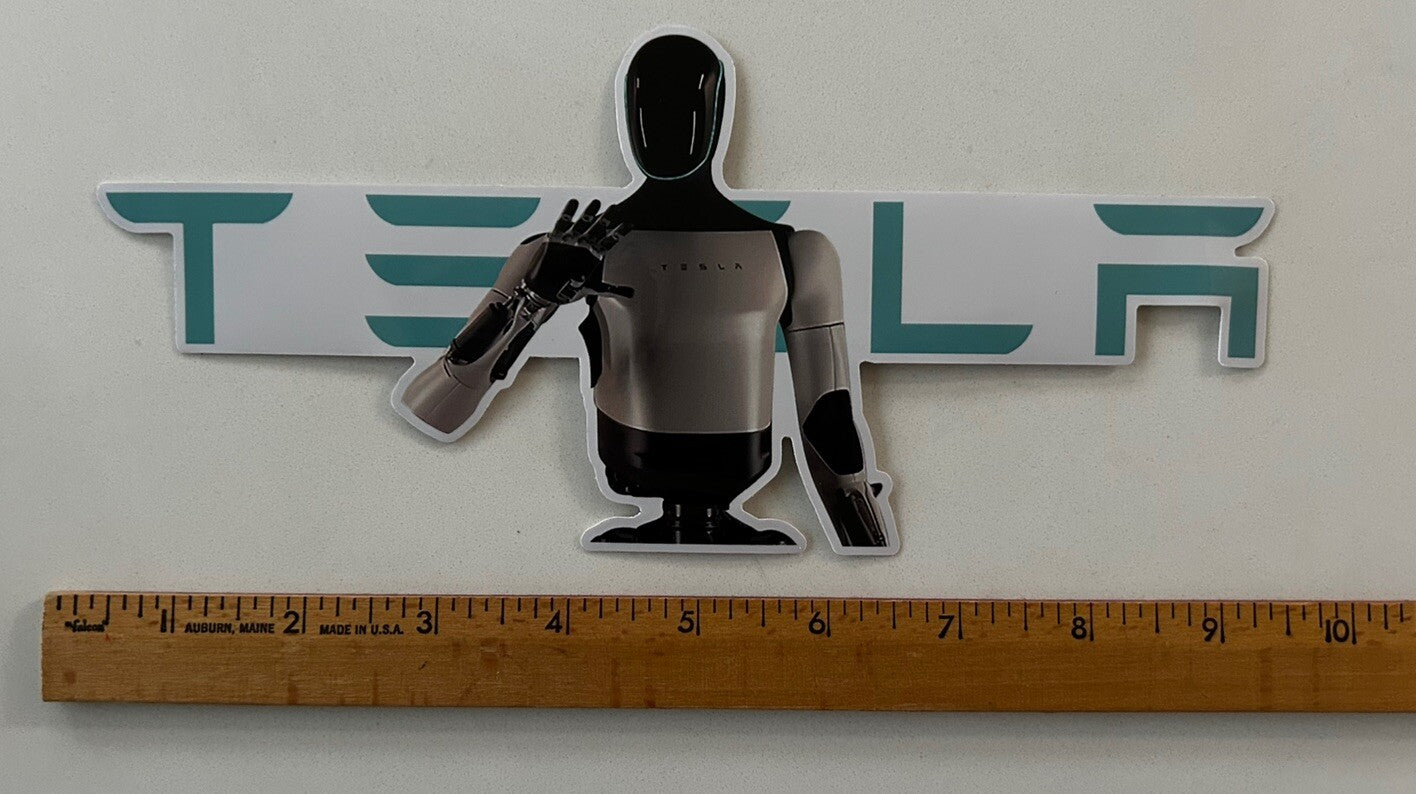 Robot Tesla Stickers 9” Optimus Sticker Tesla Bot Stickers Cybertruck SpaceX Joe